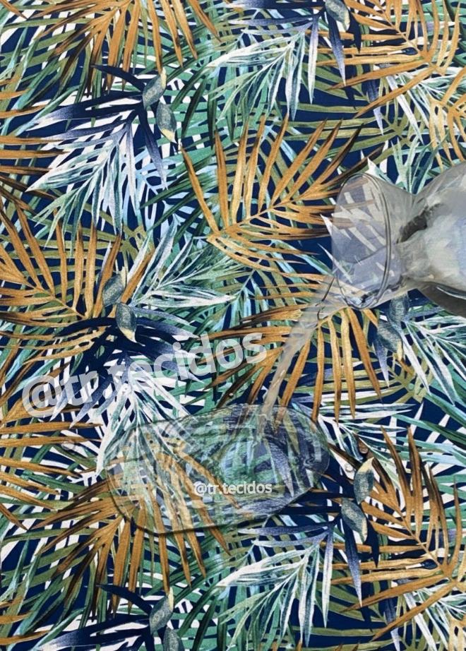 Tecido Impermeável Dracena Azul