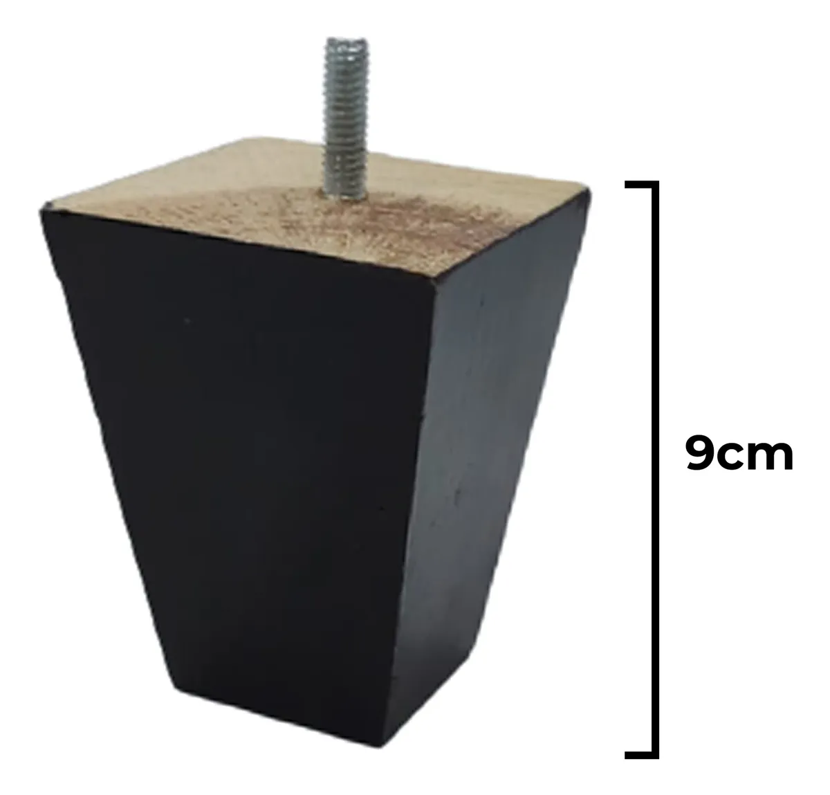 Pé Trapézio cor Tabaco para Sofá e Camabox 9cm Madeira Maciça - Imagem 7