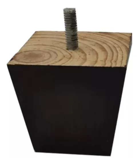 Pé Trapézio cor Tabaco para Sofá e Camabox 6cm Madeira Maciça