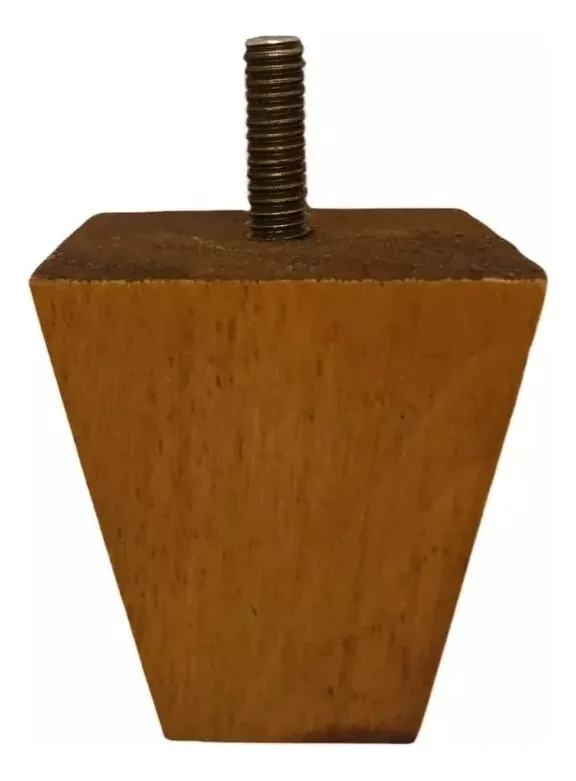 Pé Trapézio cor Mel para Sofá e Camabox 6cm Madeira Maciça