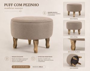 Pé Luiz XV Cor Imbuia PG