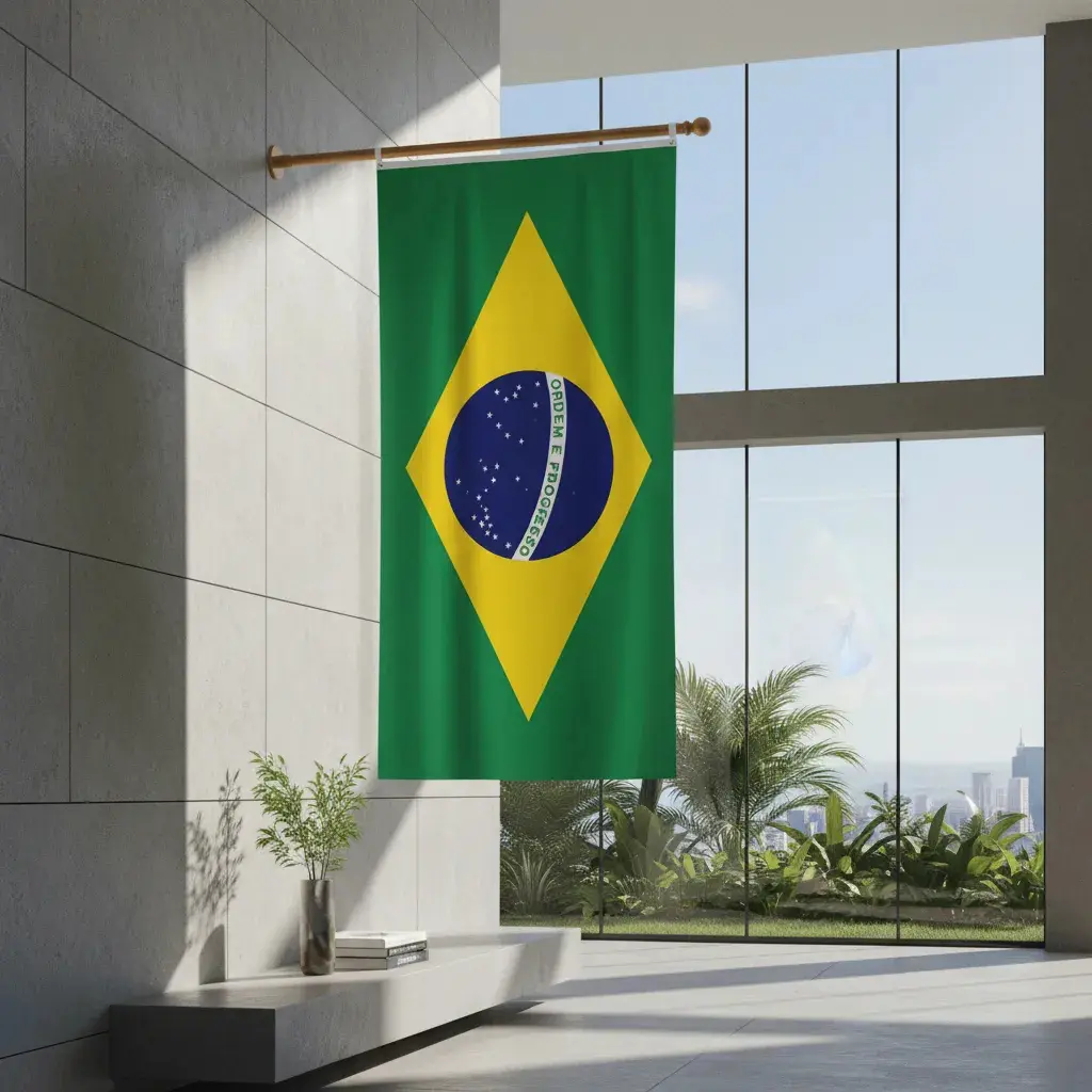 Bandeira do Brasil Dupla Face 150x90 Cetin - Imagem 3