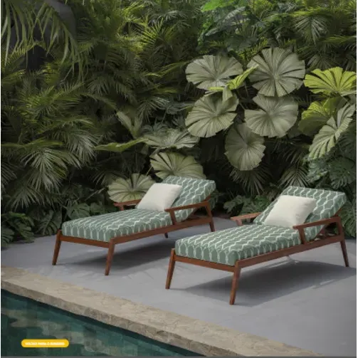 Tecido Acquablock Estampado Karsten Decor Impermeável Cor Nautical Piscina – 1,40m de Largura - Imagem 3