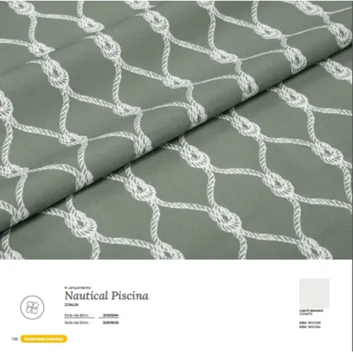 Tecido Acquablock Estampado Karsten Decor Impermeável Cor Nautical Piscina – 1,40m de Largura - Imagem 5
