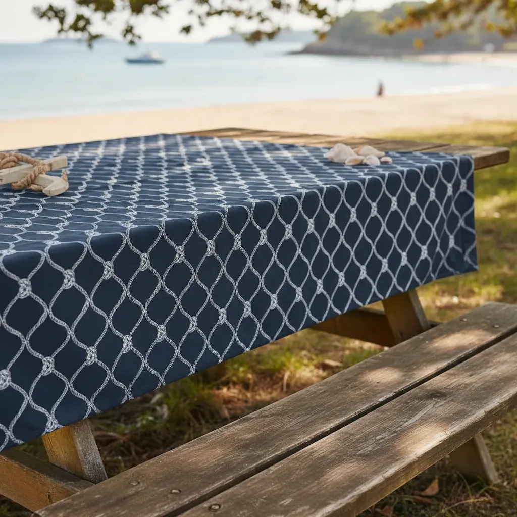 Tecido Acquablock Estampado Karsten Decor Impermeável Cor Nautical Profundo – 1,40m de Largura - Imagem 3