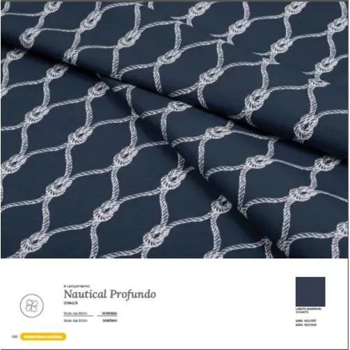 Tecido Acquablock Estampado Karsten Decor Impermeável Cor Nautical Profundo – 1,40m de Largura - Imagem 4