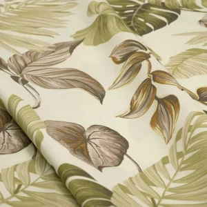Tecido Acquablock Estampado Karsten Decor Impermeável Cor Rangiroa Natural – 1,40m de Largura
