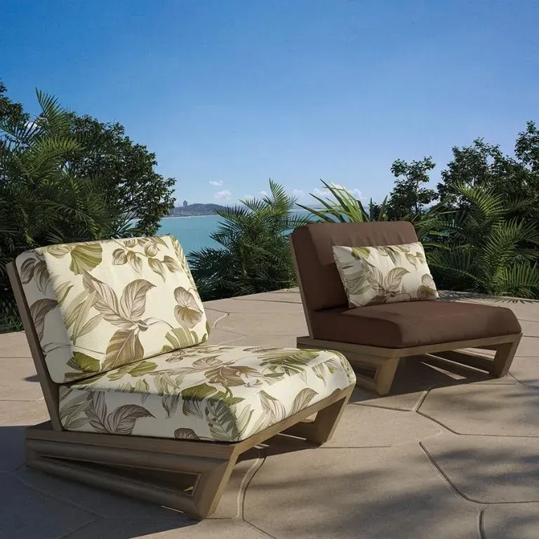Tecido Acquablock Estampado Karsten Decor Impermeável Cor Rangiroa Natural – 1,40m de Largura - Imagem 3