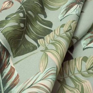 Tecido Acquablock Estampado Karsten Decor Impermeável Cor Rangiroa Verde – 1,40m de Largura